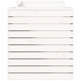 Planter Bench White 167.5x60x65 cm Solid Wood Pine - Rear View