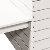 Planter Bench White 167.5x60x65 cm Solid Wood Pine - Low Angle
