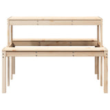 Picnic Table 110x134x75 cm Solid Wood Pine - Top-Down View