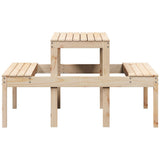 Picnic Table 110x134x75 cm Solid Wood Pine - 45-Degree Angle