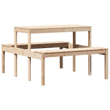 Picnic Table 110x134x75 cm Solid Wood Pine - Rear View