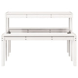 Picnic Table White 110x134x75 cm Solid Wood Pine