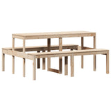 Picnic Table 160x134x75 cm Solid Wood Pine - Front View