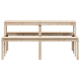 Picnic Table 160x134x75 cm Solid Wood Pine - Top-Down View