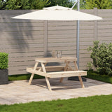 Picnic Table 105x134x75 cm Solid Wood Pine