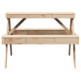 Picnic Table 105x134x75 cm Solid Wood Pine - Top-Down View