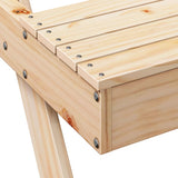 Picnic Table 105x134x75 cm Solid Wood Pine - Close-Up Angle