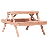 Picnic Table 105x134x75 cm Solid Wood Douglas - Rear View