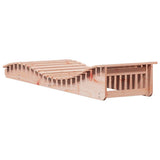 Sun Lounger 205x60x31.5 cm Solid Wood Douglas - Rear View