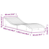 Sun Lounger 205x60x31.5 cm Solid Wood Douglas - Extra Image