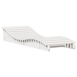 Sun Lounger White 205x70x31.5 cm Solid Wood Pine - Front View