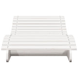 Sun Lounger White 205x70x31.5 cm Solid Wood Pine - Top-Down View