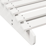 Sun Lounger White 205x70x31.5 cm Solid Wood Pine - Close-Up Angle