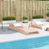 Sun Lounger 205x70x31.5 cm Solid Wood Douglas - Side View
