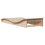 Sun Lounger 205x80x31.5 cm Solid Wood Pine - Rear View