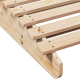 Sun Lounger 205x80x31.5 cm Solid Wood Pine - Close-Up Angle