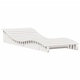 Sun Lounger White 205x80x31.5 cm Solid Wood Pine - Front View
