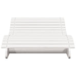 Sun Lounger White 205x80x31.5 cm Solid Wood Pine