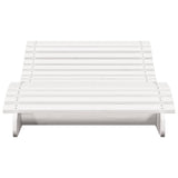 Sun Lounger White 205x80x31.5 cm Solid Wood Pine - Top-Down View