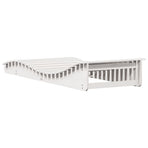 Sun Lounger White 205x80x31.5 cm Solid Wood Pine