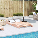 Sun Lounger 205x110x31.5 cm Solid Wood Douglas - Side View