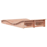 Sun Lounger 205x110x31.5 cm Solid Wood Douglas - Rear View