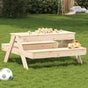 Picnic Table with Sandpit for Kids Solid Wood Pine