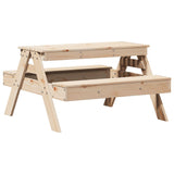 Picnic Table for Kids 88x97x52 cm Solid Wood Pine - Rear View