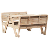 Picnic Table for Kids 88x122x58 cm Solid Wood Pine - Front View