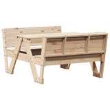 Picnic Table for Kids 88x122x58 cm Solid Wood Pine - Rear View