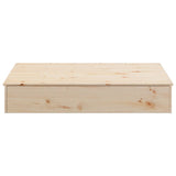 Sandpit with Cover 111x111x19.5 cm Solid Wood Pine