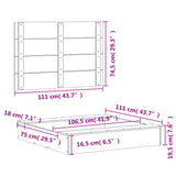 Sandpit with Cover 111x111x19.5 cm Solid Wood Pine