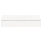 Sandpit with Cover White 111x111x19.5 cm Solid Wood Pine
