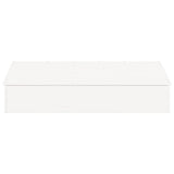 Sandpit with Cover White 111x111x19.5 cm Solid Wood Pine - Top-Down View