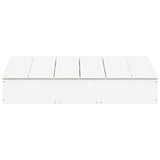 Sandpit with Cover White 111x111x19.5 cm Solid Wood Pine