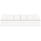 Sandpit with Cover White 111x111x19.5 cm Solid Wood Pine - 45-Degree Angle
