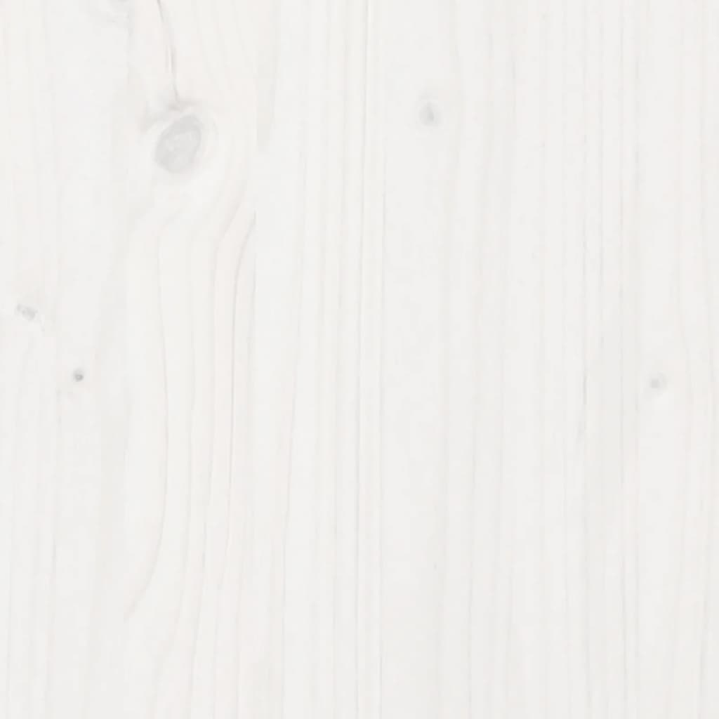 Sandpit with Cover White 111x111x19.5 cm Solid Wood Pine