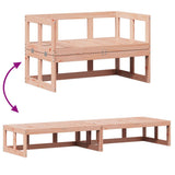 Garden Sofa Bench Extendable Solid Wood Douglas - Low Angle