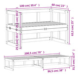 Garden Sofa Bench Extendable Solid Wood Douglas - Extra Image