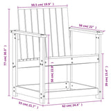 3 Piece Garden Lounge Set Solid Wood Douglas - Extra Image