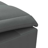 Massage Chaise Lounge with Bolster Dark Grey Fabric - Low Angle