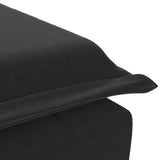 Massage Chaise Lounge with Bolster Black Velvet - Low Angle