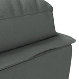 Chaise Lounge with Cushions Dark Grey Fabric - Close-Up Angle