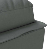 Massage Chaise Lounge with Cushions Dark Grey Fabric - Low Angle