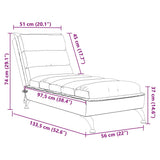 Massage Chaise Lounge with Cushions Dark Grey Fabric
