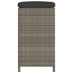 Garden Bar Stools with Cushions 6 pcs Grey Poly Rattan