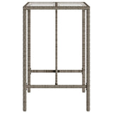 Outdoor Bar Table Grey 70x70x110 cm Poly Rattan