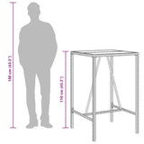 Outdoor Bar Table Grey 70x70x110 cm Poly Rattan - Extra Image