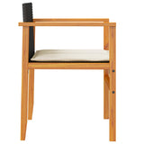 Garden Chairs with Cushions 2 pcs Black Poly Rattan&Solid Wood - Rear View