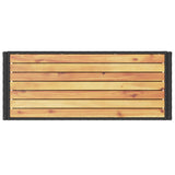 Bar Cart 3-Tier Black Poly Rattan and Solid Wood Acacia - Low Angle